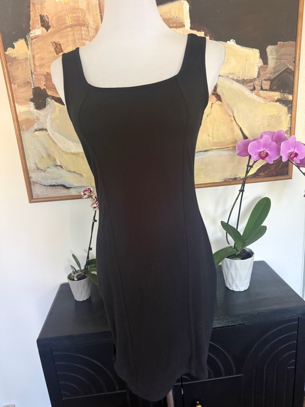 Wild Fable Classic Black Square-Neck Women's Dress